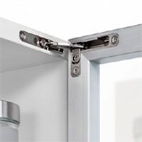 Bisagra invisiblepara vitrina aluminio
