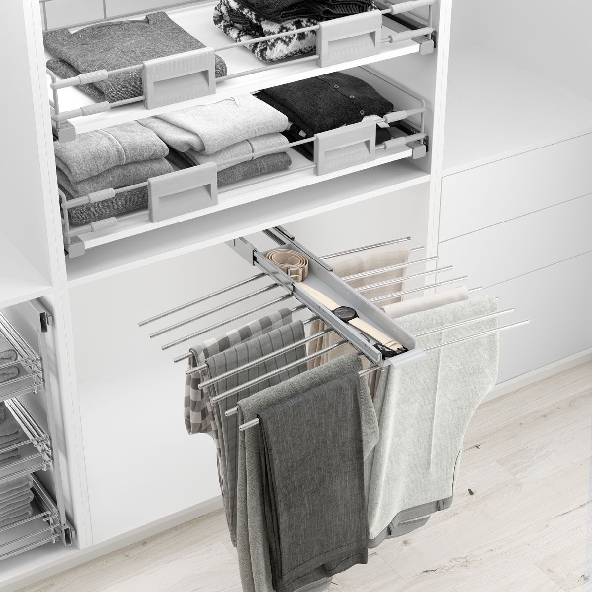 Pantalonero doble Axia color plata